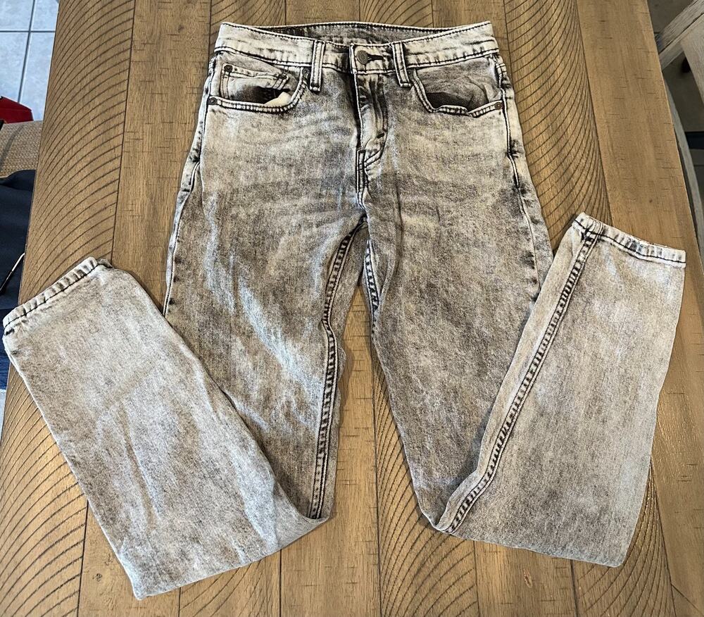 Vintage Style Levi's 512 Slim Taper Jeans – Acid Wash / Snow Wash – Size 28x32